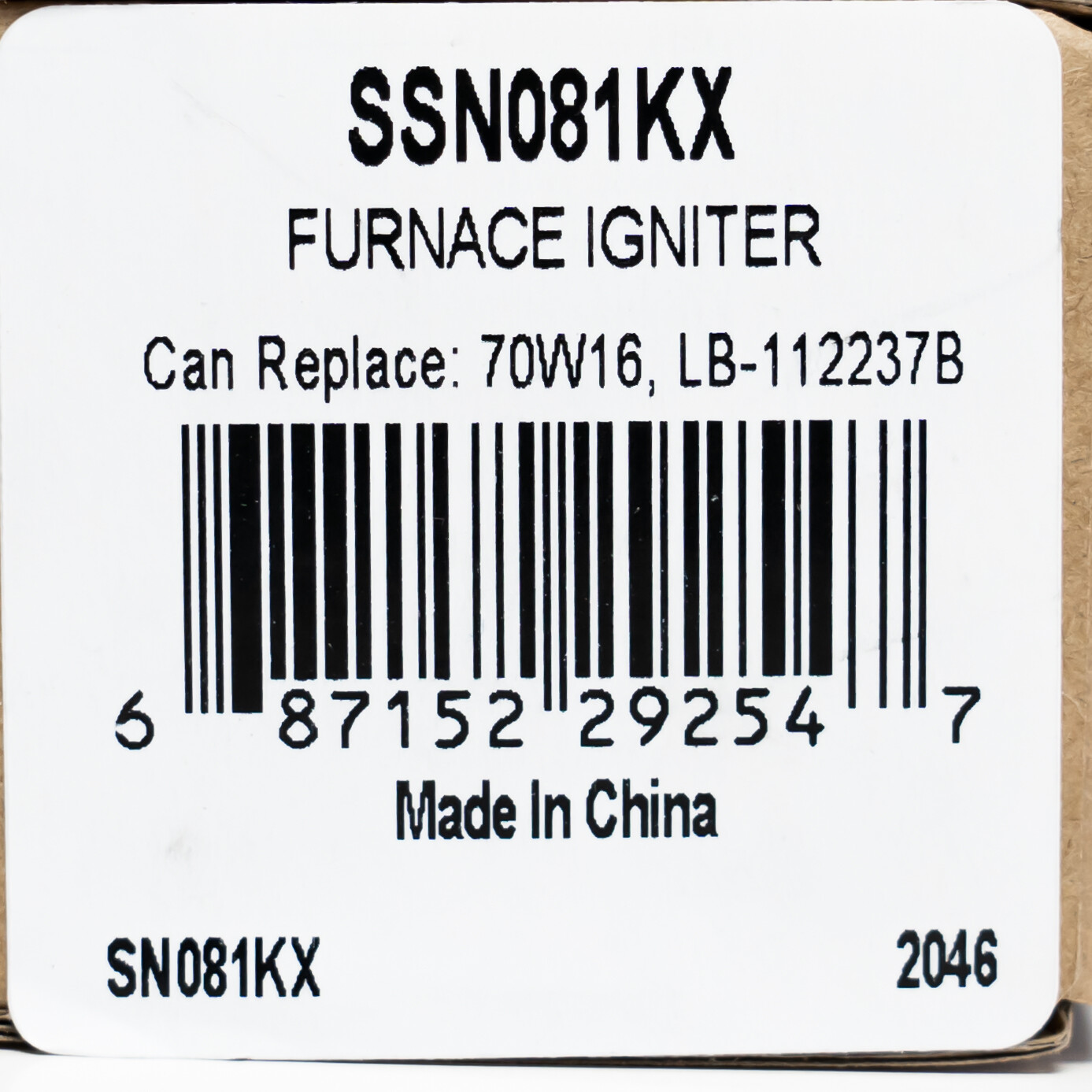 Furnace Igniter for Lennox Ducane Armstrong 112237B 70W16 10053602