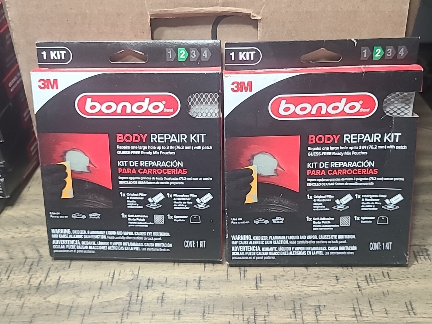 2 BOXES! Bondo Body Repair Kit BRKIT-2PK-ES, Ready Mix Pouches, 2 oz-1EA