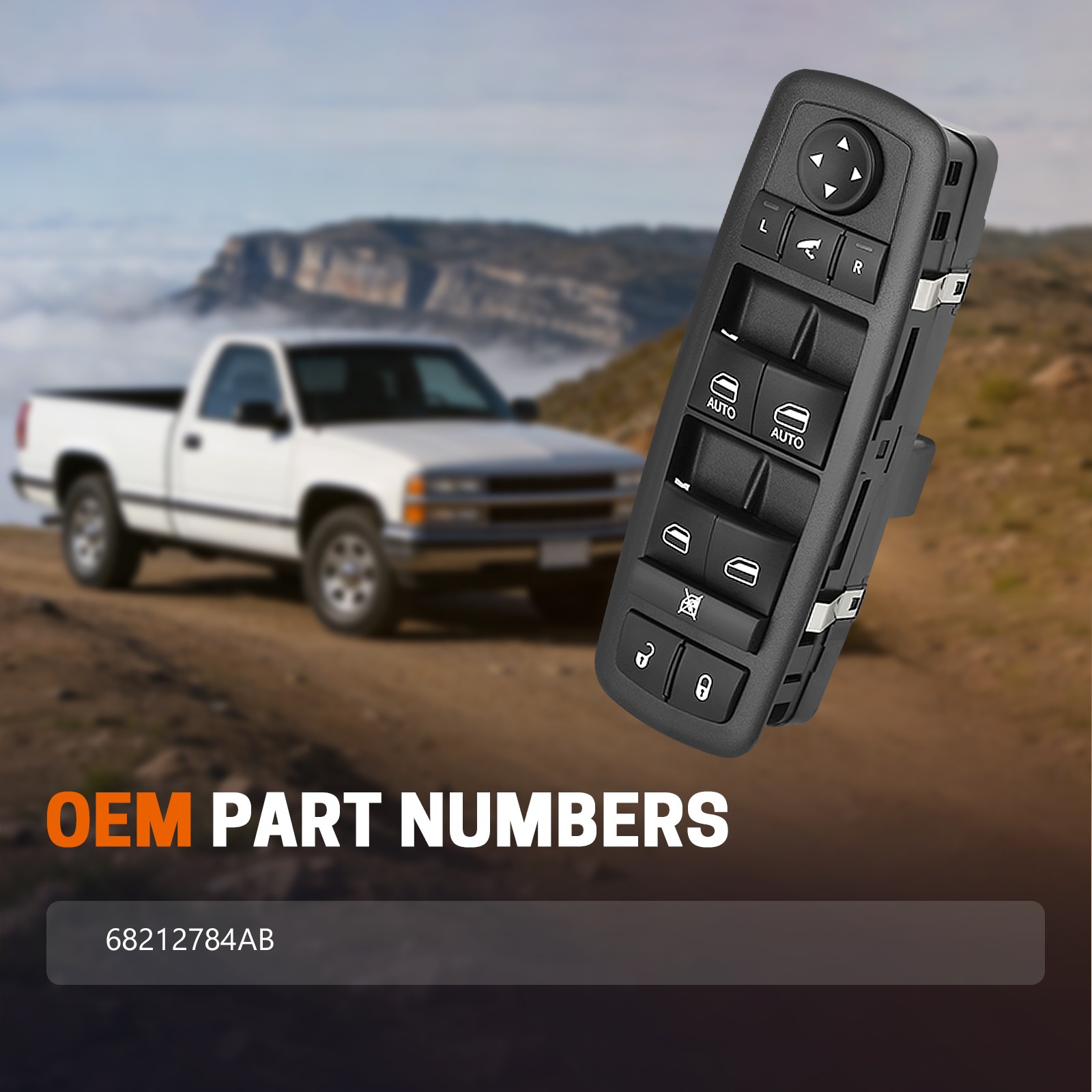 Front Right/ Rear Power Window Switch for Ram 1500 2500 3500 2013-2015 920-535
