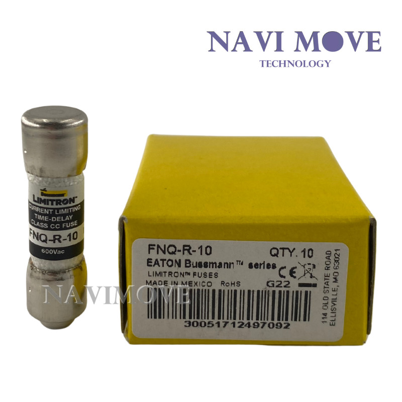 10PCS New Genuine BUSSMANN FNQ-R-10 10A 600V Time Delay Fuse Shipped From US