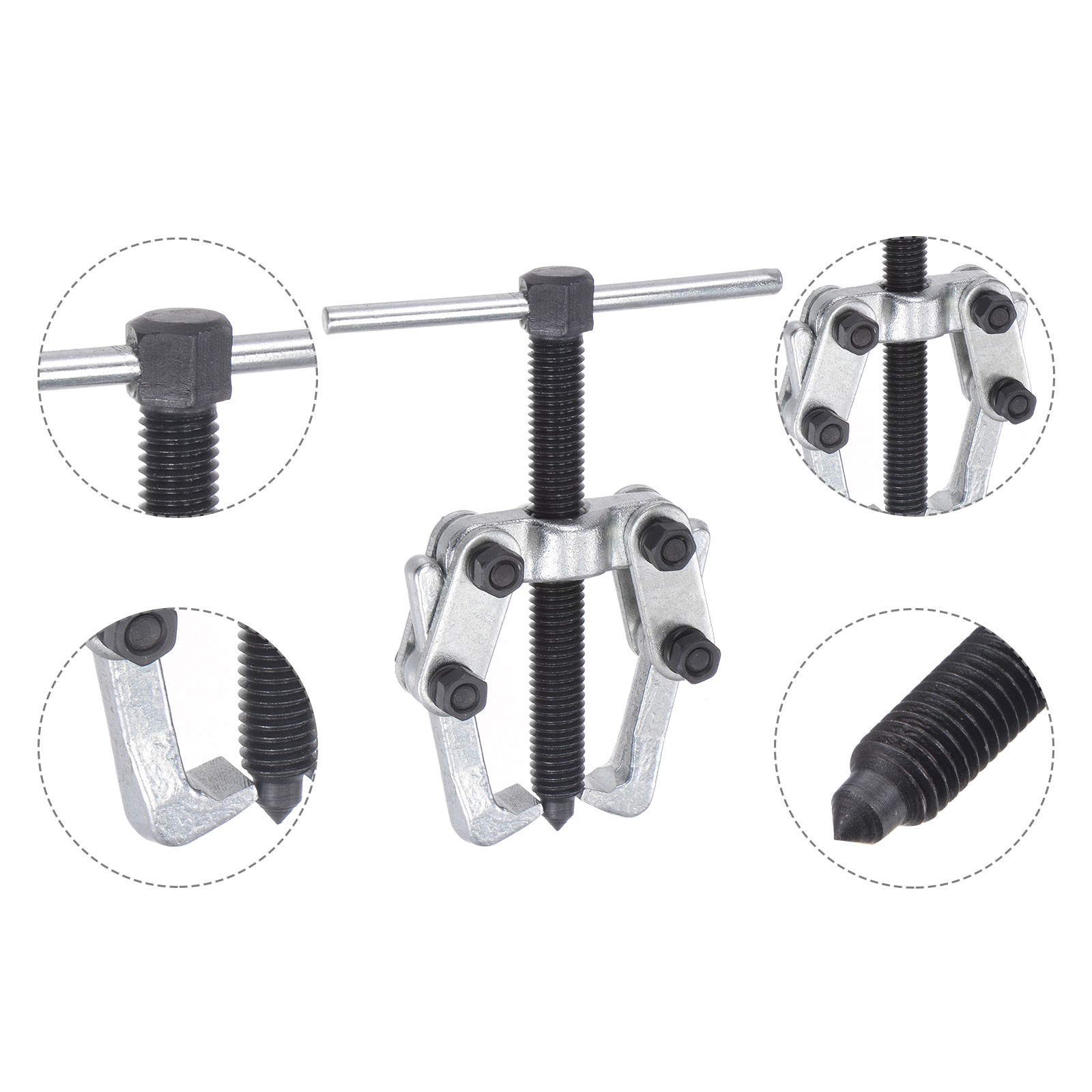 2.36″ 2-Jaw Gear Puller for Bearings Pulley Remove Steel Separate Lifting Device