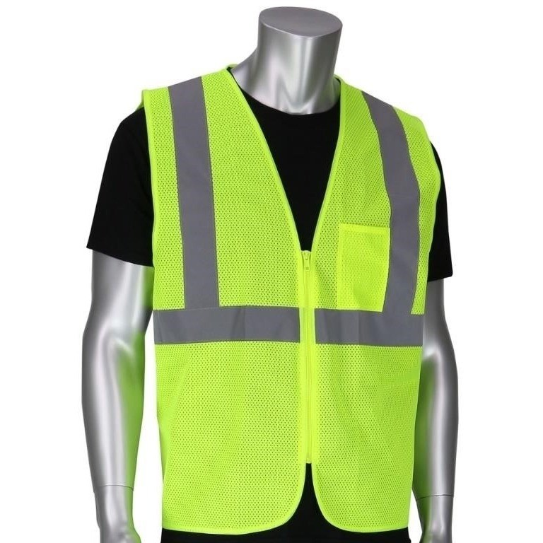 PIP Hi-Visibility Safety Vest 5-Pack XL Lime Yellow Mesh ANSI Class 2 107-CL2XLY