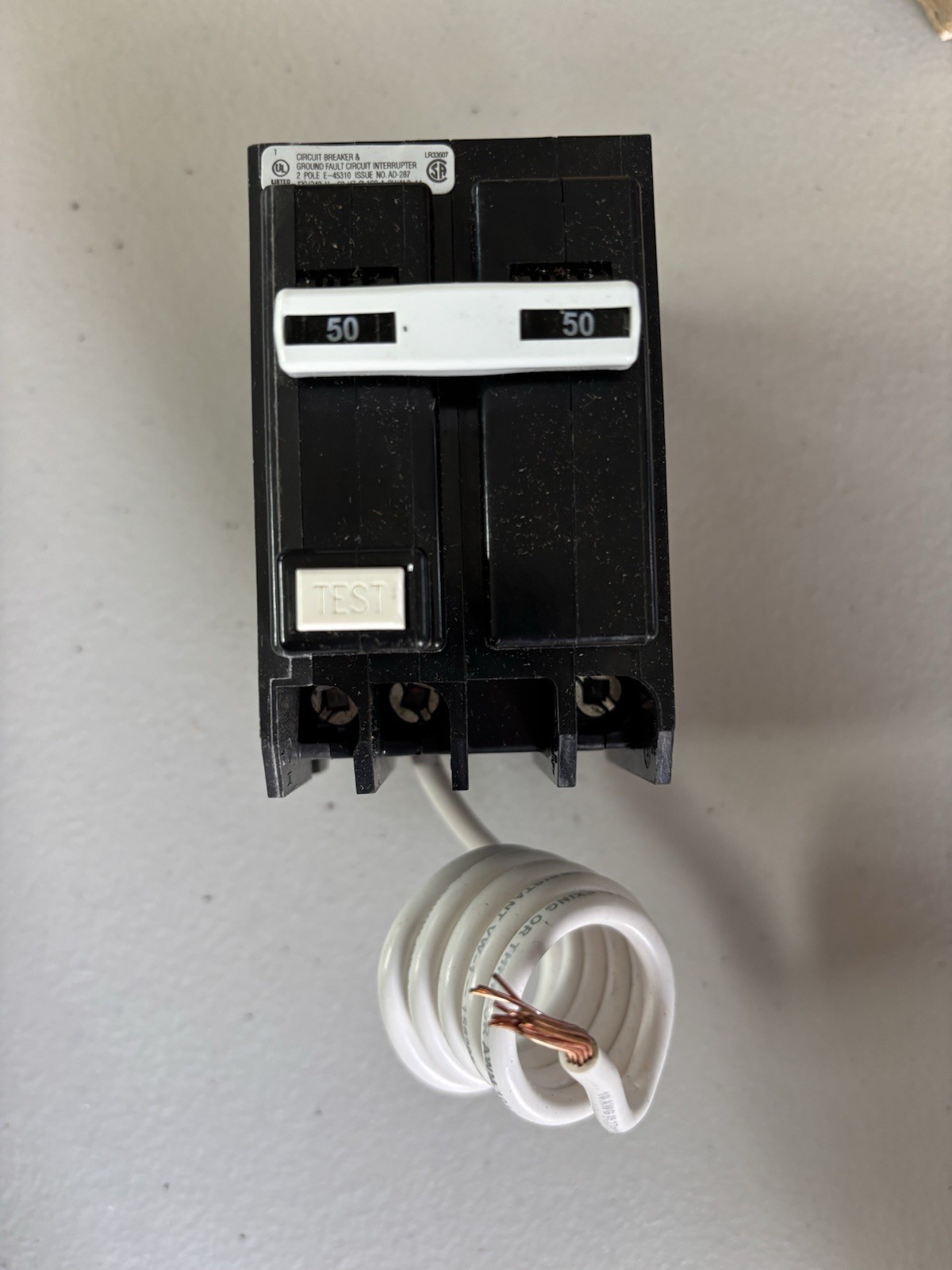 General Electric THQL2150GFT 50A GFCI Circuit Breaker Plug-In 2-Pole 120/240V