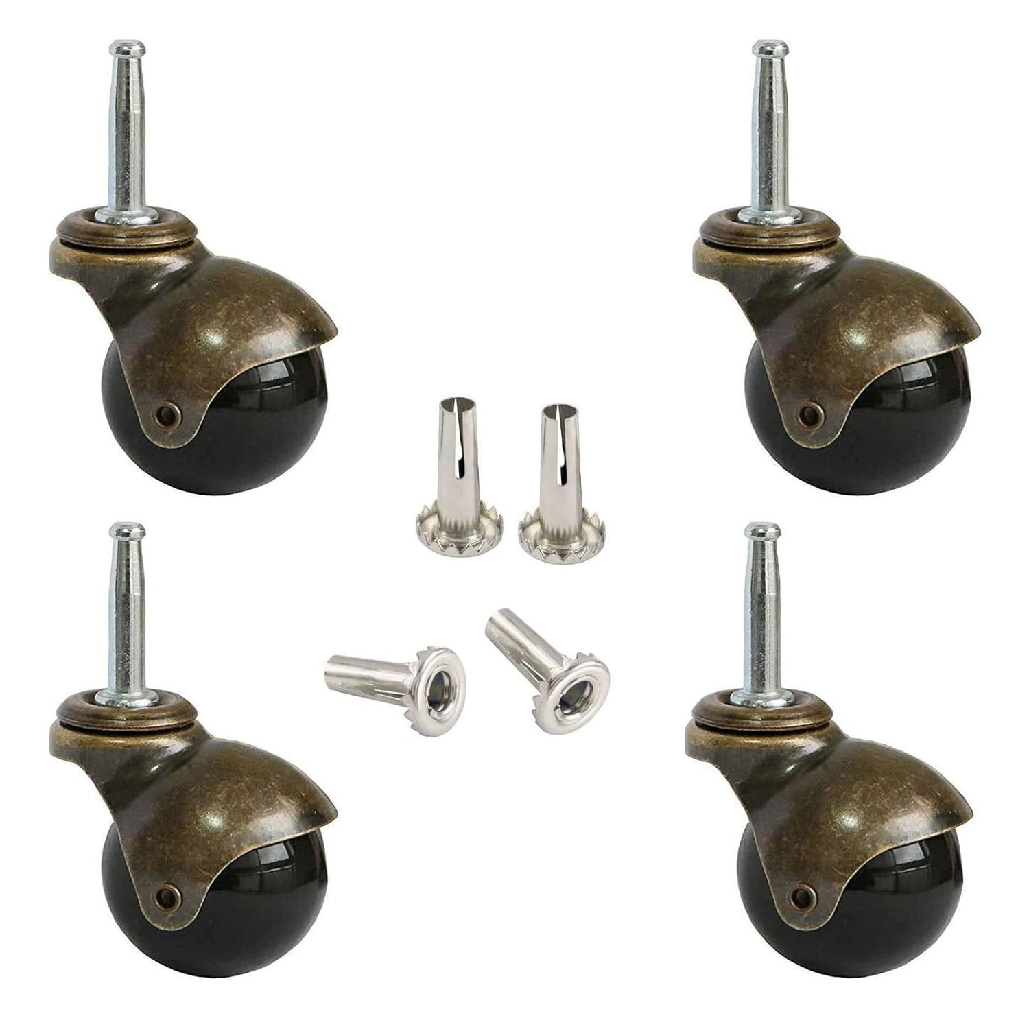 4Pcs Ball Caster Wheels 2 Inch Swivel Furniture Castors Heavy Duty 30kg Each