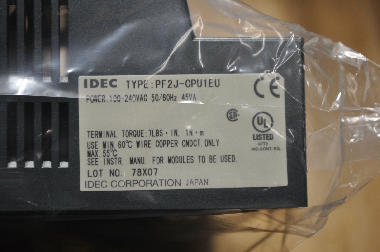 Idec PF2J-CPU1-EU FA-Junior PROGRAMMABLE CONTROLLER BRAND NEW!!!