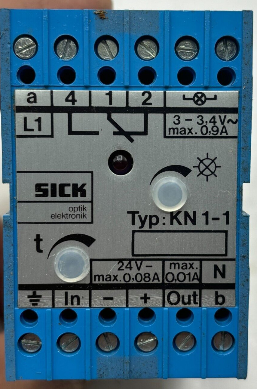 SICK TYPE KN 1-1 SAFETY RELAY KN11, 1381432, 24V, 3-3.4V OPTIK ELEKTRONIC 🎯