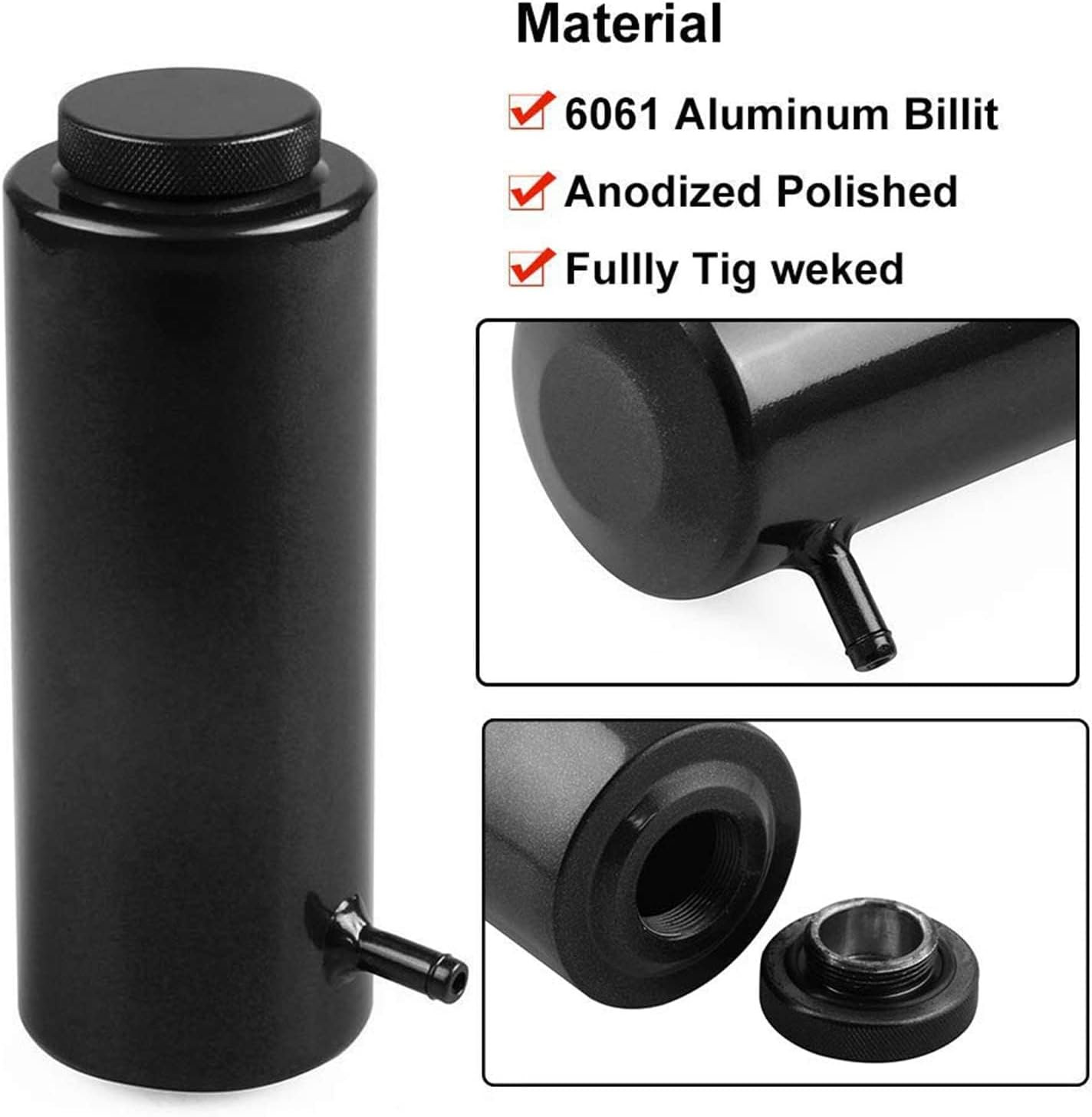 Universal Car Radiator Coolant Tank 800Ml Coolant Expansion Tank Overflow Oil Ca