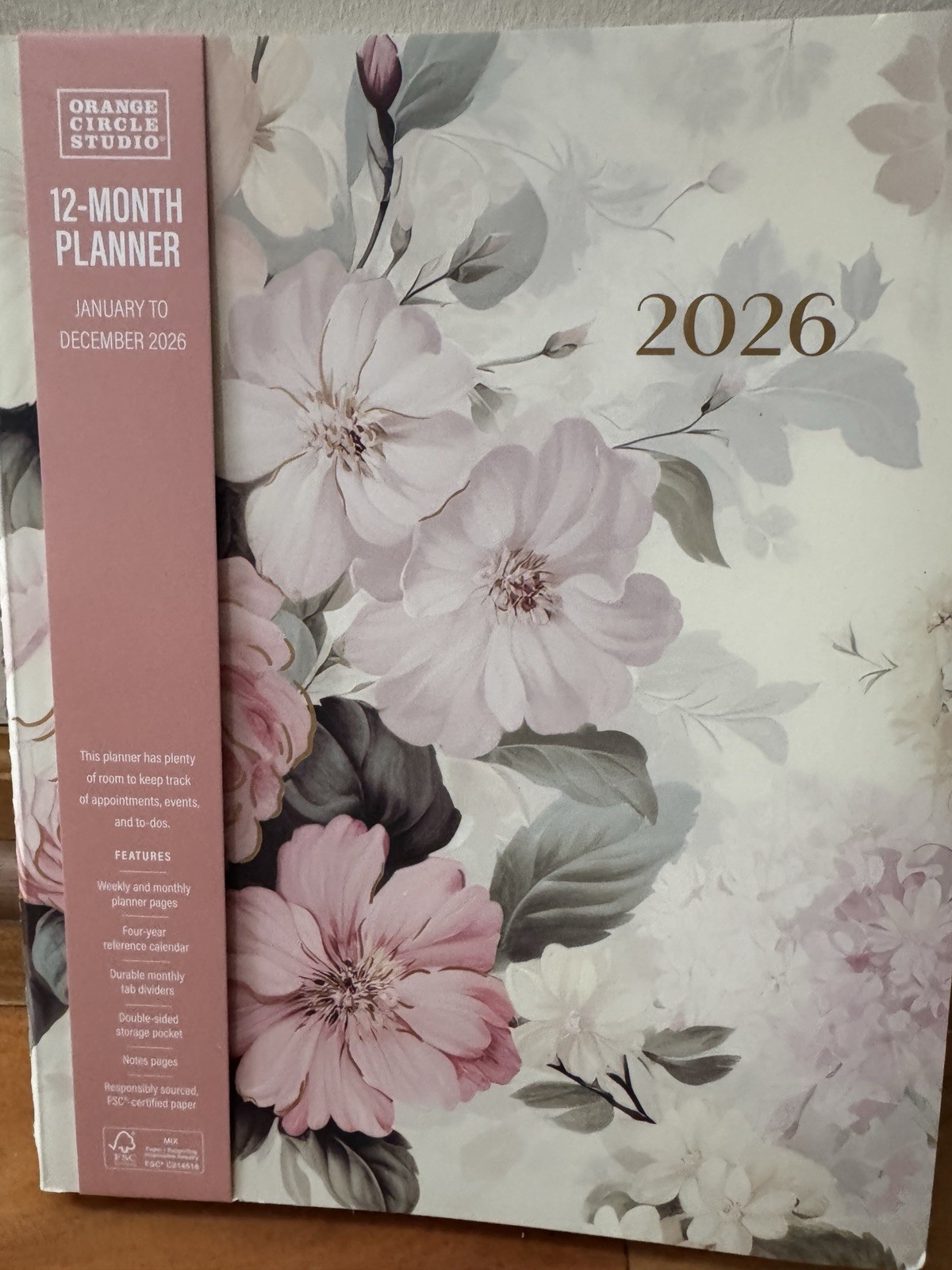 2026 Planner Orange Circle Studio 12 Months Planner Jan-Dec 2026 11×9” X- Large