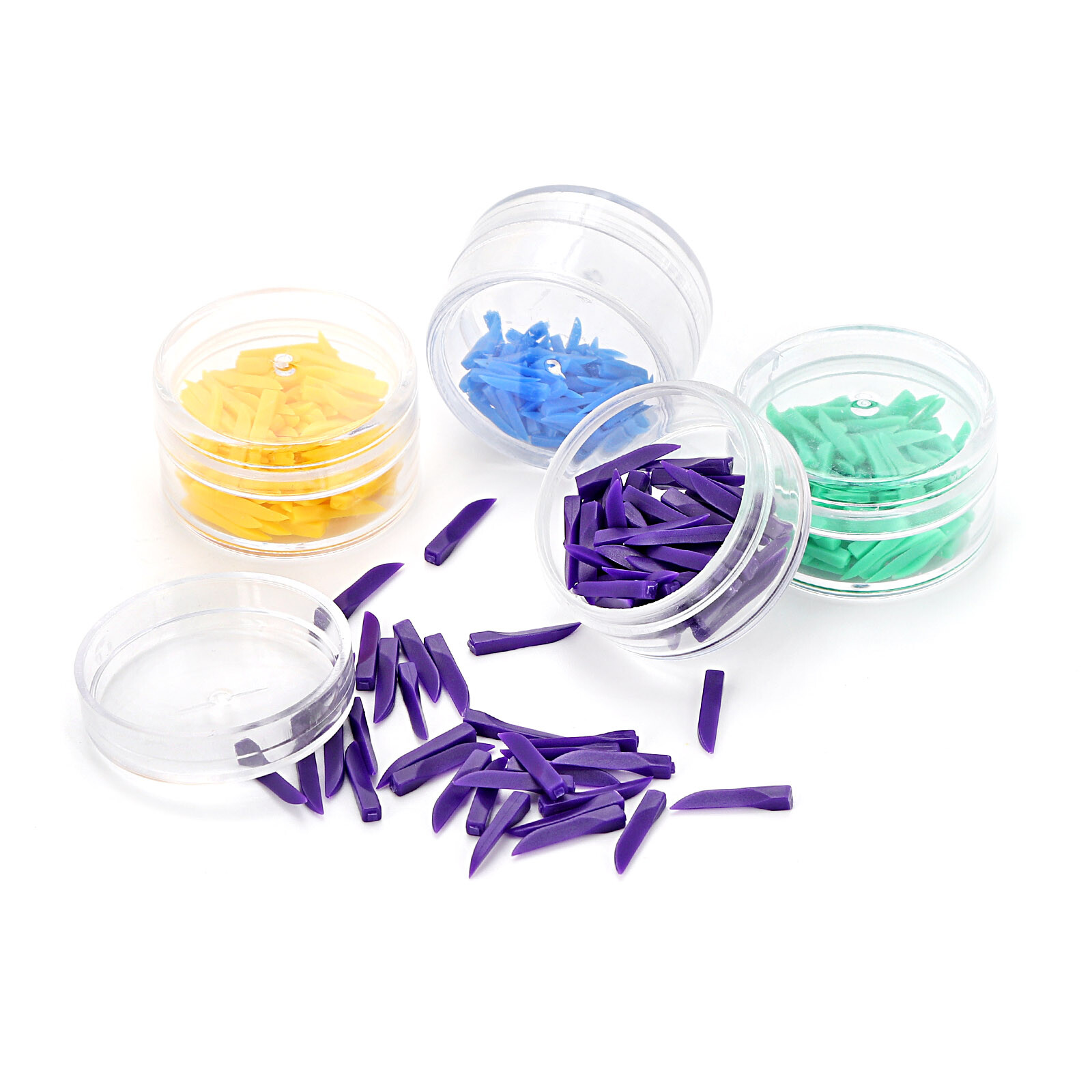 Disposable Plastic Wave Shape Dental Wedges Teeth Wedge Tooth Gap 100 Pcs