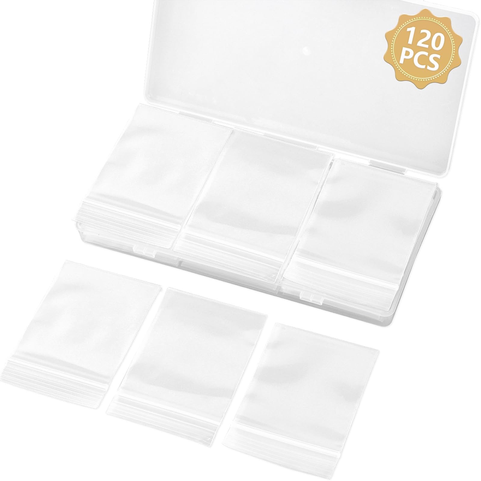 WEGOUP 120 PCS Small Plastic Bags for Jewelry, 2″ x 2.76″ 2.4 2″×2.76″, clear