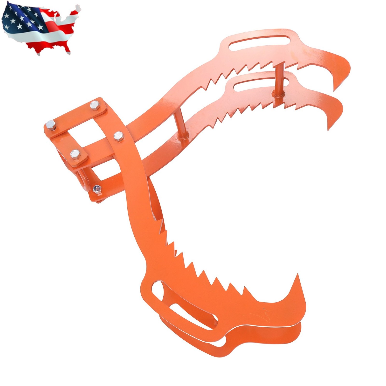 36 Inch Log Lifting Tongs Heavy Duty Steel 4 Serrated Claw Swivel Dragging Tongs