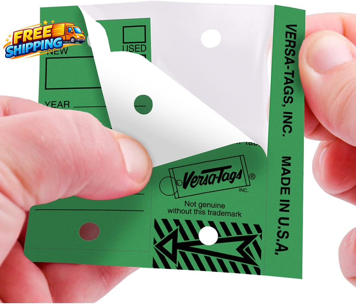 250 per Box Self-Protecting Paper Key Tags with Chrome-Plated Split Rings