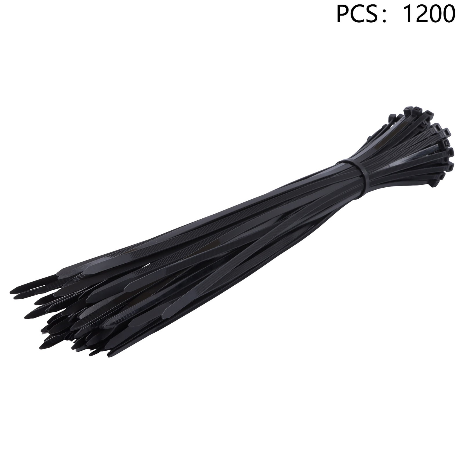 Zip Ties 1200pcs 14″ Heavy Duty 50lb Strength Self-Locking Nylon 0.18in Black
