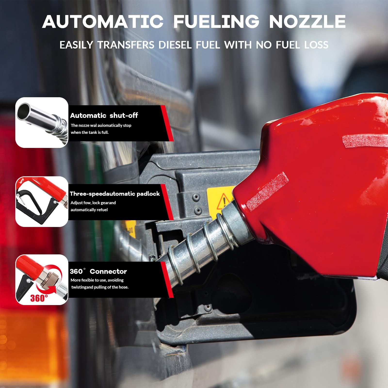 52 gal Portable Diesel Fuel Tank with 12V Electric Transfer Pump High Flow Rate