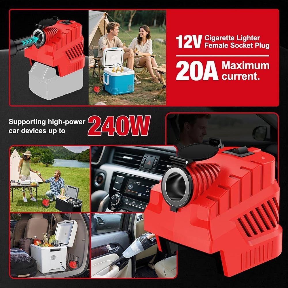 18V to 12V Step Down Converter for Milwaukee M18 18V Battery Power Adapter Tool