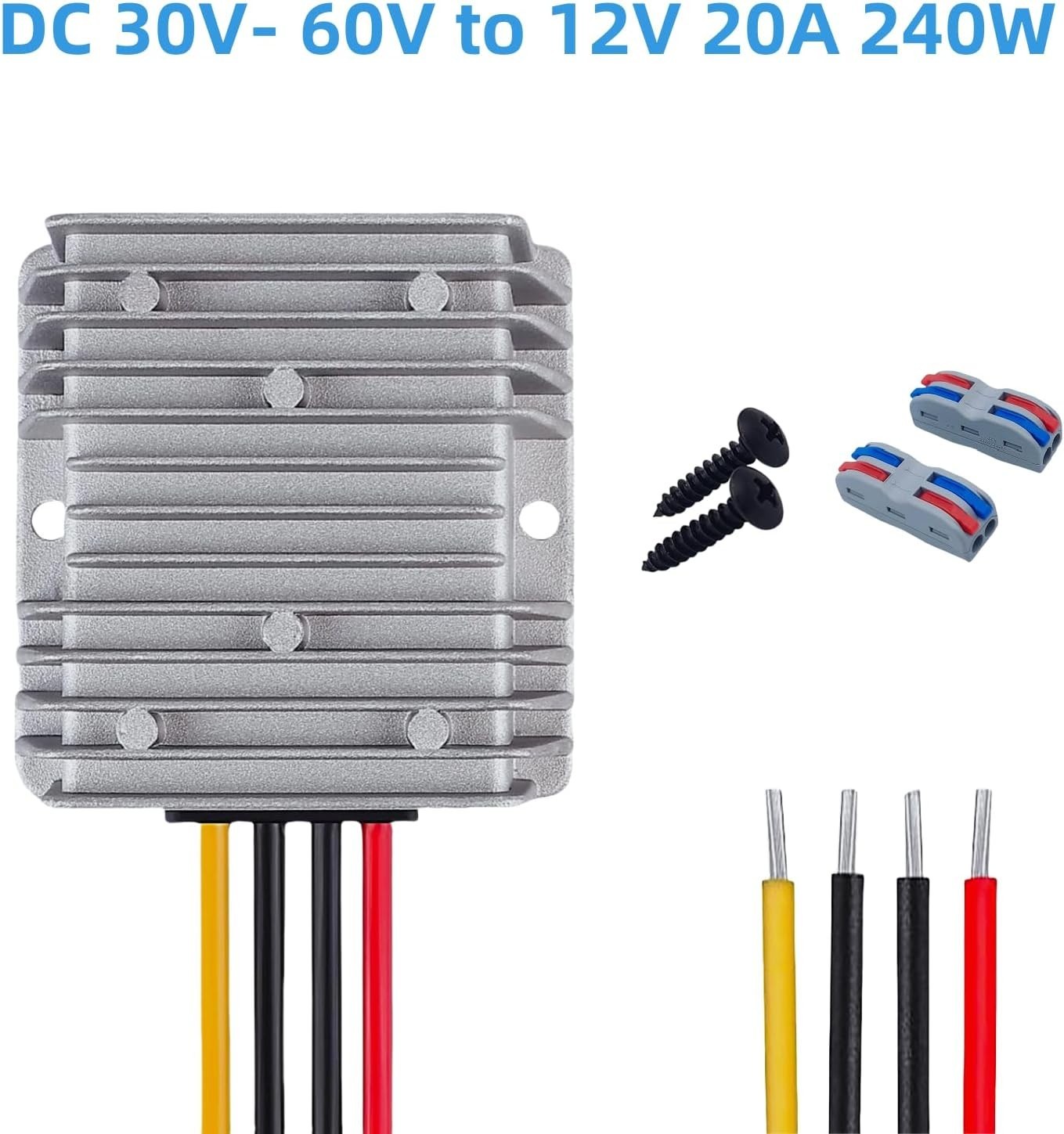 Compact 48V to 12V Converter with Rating – Ideal for RVs and Golf Carts