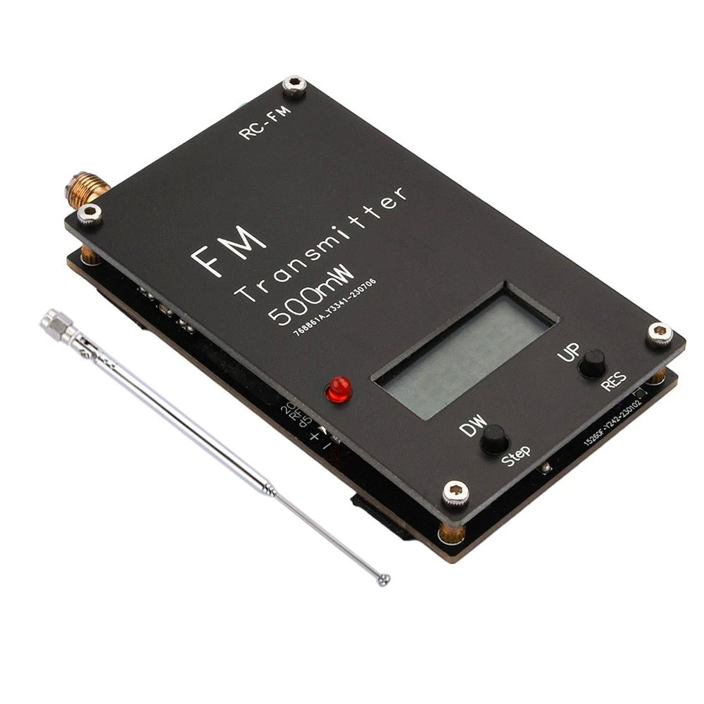 2000M 500mW FM Transmitter Frequency LCD Display Stereo 76-108MHz for FM Radio