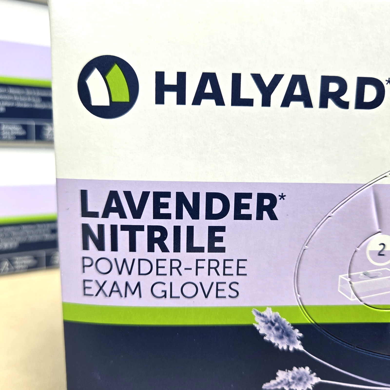 Halyard Nitrile Lavender Exam Gloves XS 250 Count Powder & Latex Free