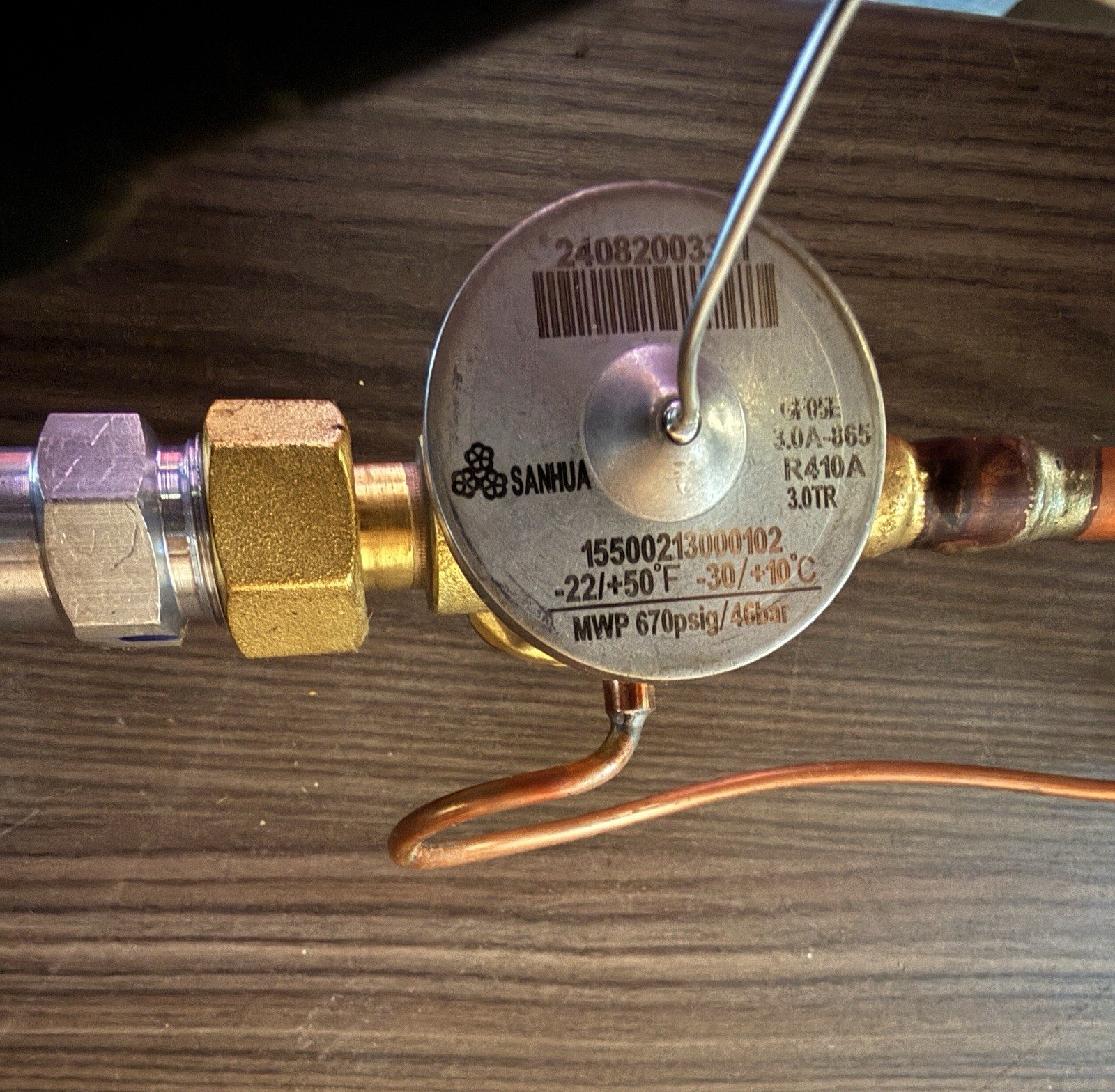 TXV Expansion Valve (Sanhua) GF05E 3.0A-865 Universal 3 ton 410A Replacement