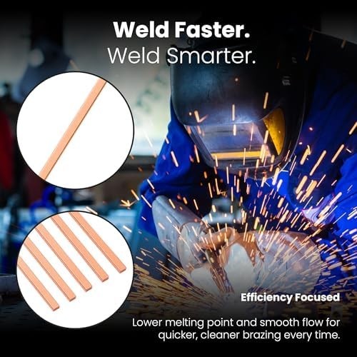 42 Pcs Brazing Rods AWS Bcup-5 15% Silver Solder Phos Copper Brazing Alloy Flat