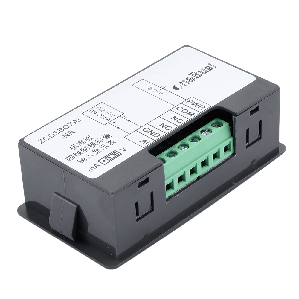 0-10V 0-20mA 2-10V 4-20mA 4-Wire Analog Input (Reception) Display Meter DC 8~25V