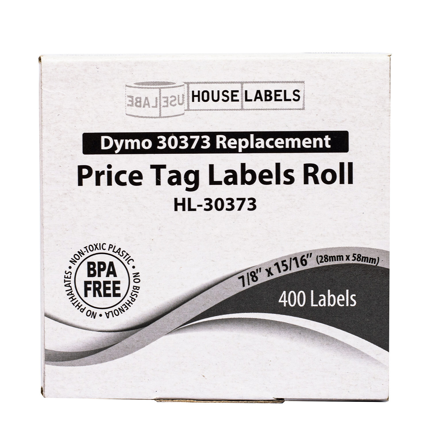 DYMO Compatible LW 30373 Pricetag Labels (Rat Tail Style) – (1) Roll of 400