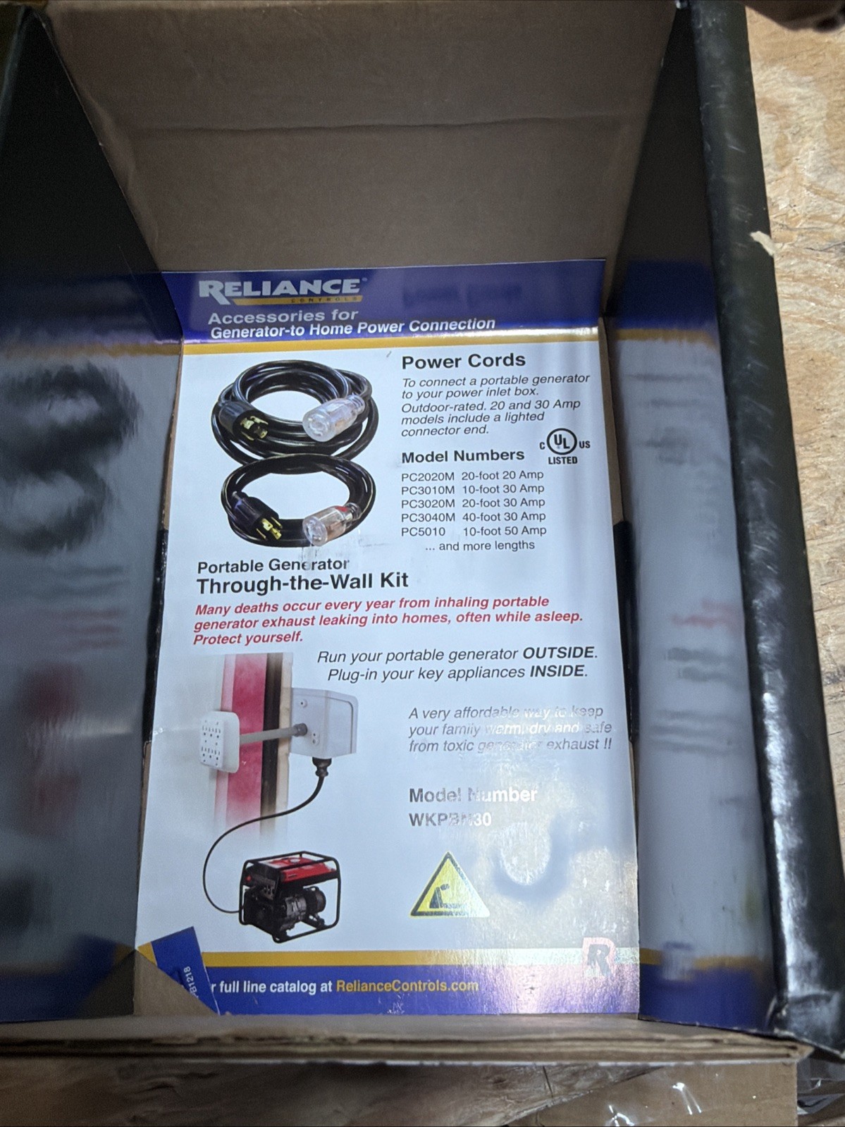 Reliance Controls PB30 30-Amp Power Inlet Box for Portable Generators – Open Box