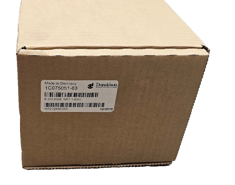 Donaldson 1C075051-63 Filter Housing P-EG 0006 NPT 1.4301 230PSI -13…300*F New