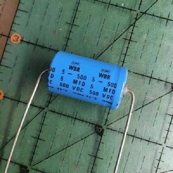 5uF 500v Cornell Dubilier Axial Capacitor WBR5-500 Amp New High Voltage 4pcs