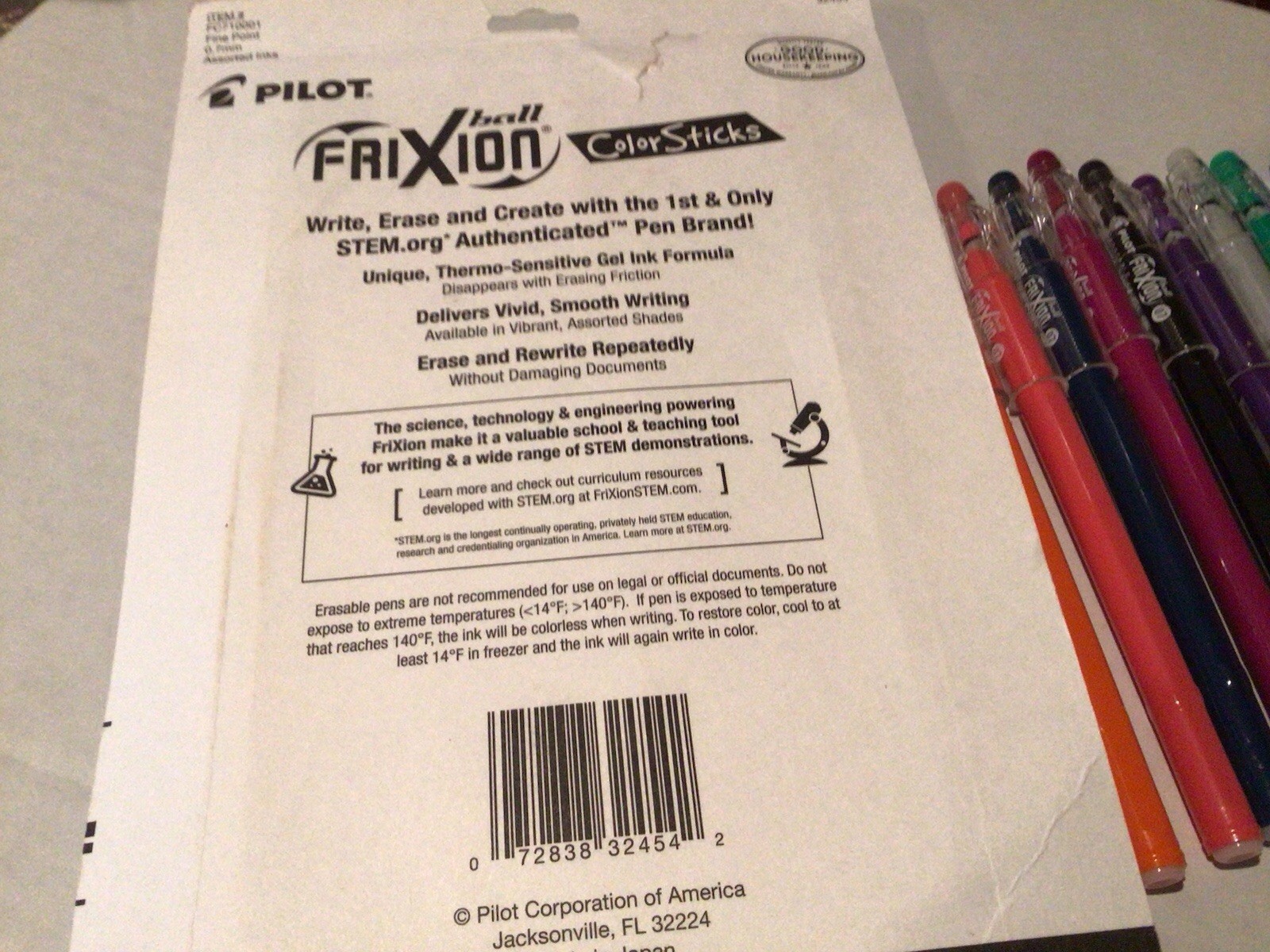 Pilot Frixion Clicker Erasable Gel Ink Pens, Fine Point, Assorted, 10 Pens