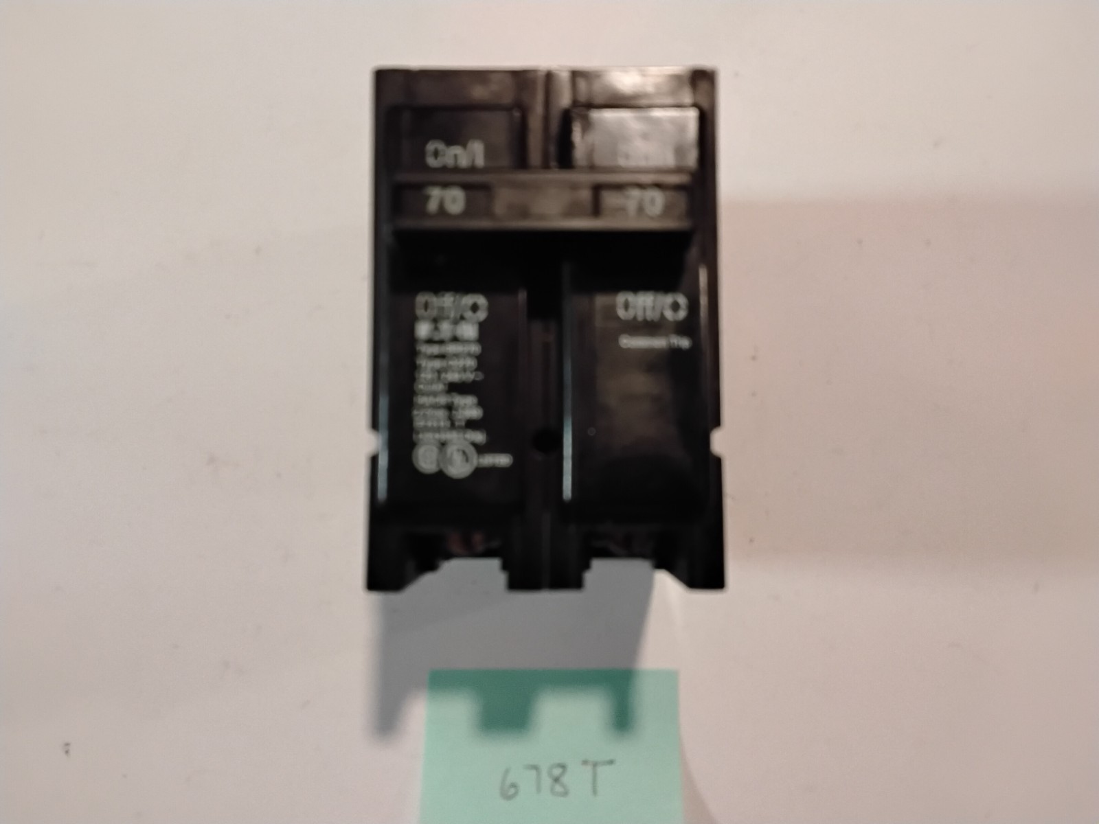 Eaton Cutler Hammer BR270 2 Pole 70 AMP Type BR Circuit Breaker BRAND NEW 678T