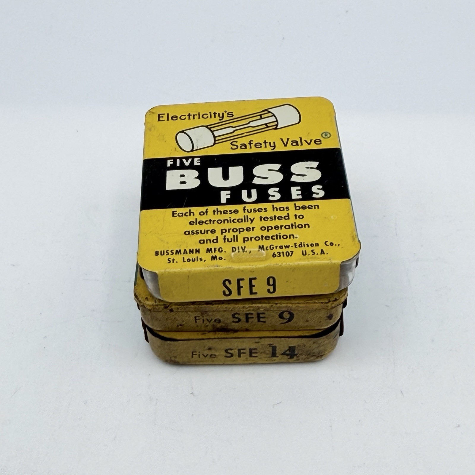 Bussmann SFE 9 SFE 14 Automotive Fast Acting Glass Fuse Lot 9 32V USA Kit Box