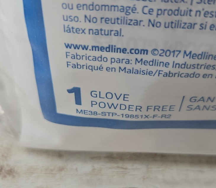 MEDLINE Nitrile Exam Gloves Extended Cuff *50 Single* Gloves Sterile Size: SMALL
