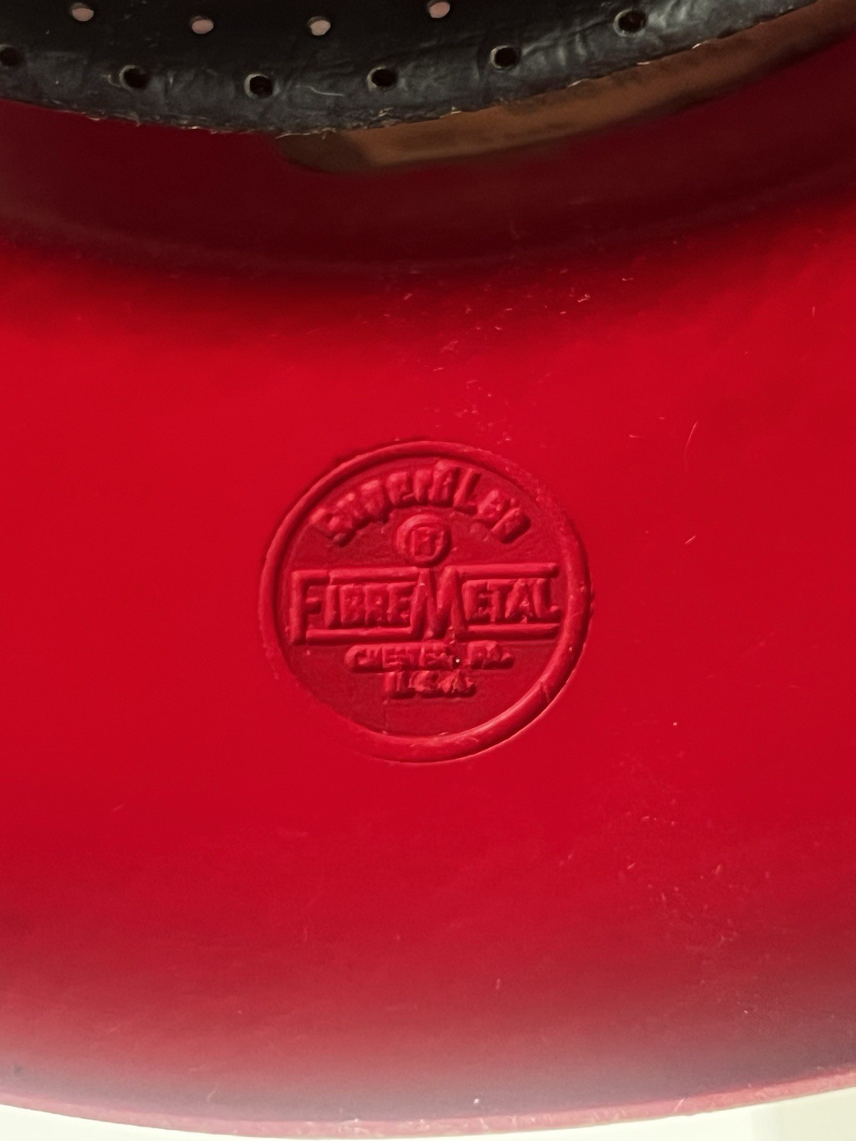 Vintage SuperGlas Fibre Metal Fiberglass Duck Bill Red Hard Hat USA 1980s