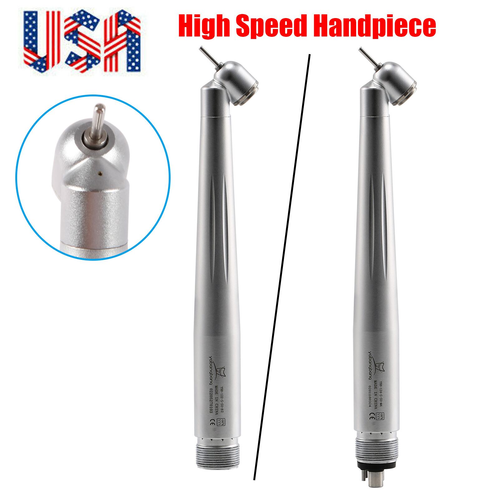 Dental 45 Degree Surgical High Speed Handpiece Turbine Single way spray 4/2H