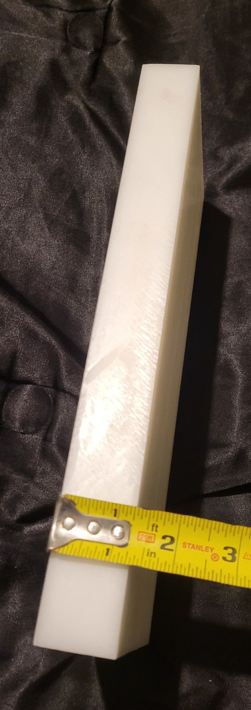 Natural Delrin 1 1/4 x 4 7/8 x 12″(1.25 x 4.875 x 12.000) INV#X-77