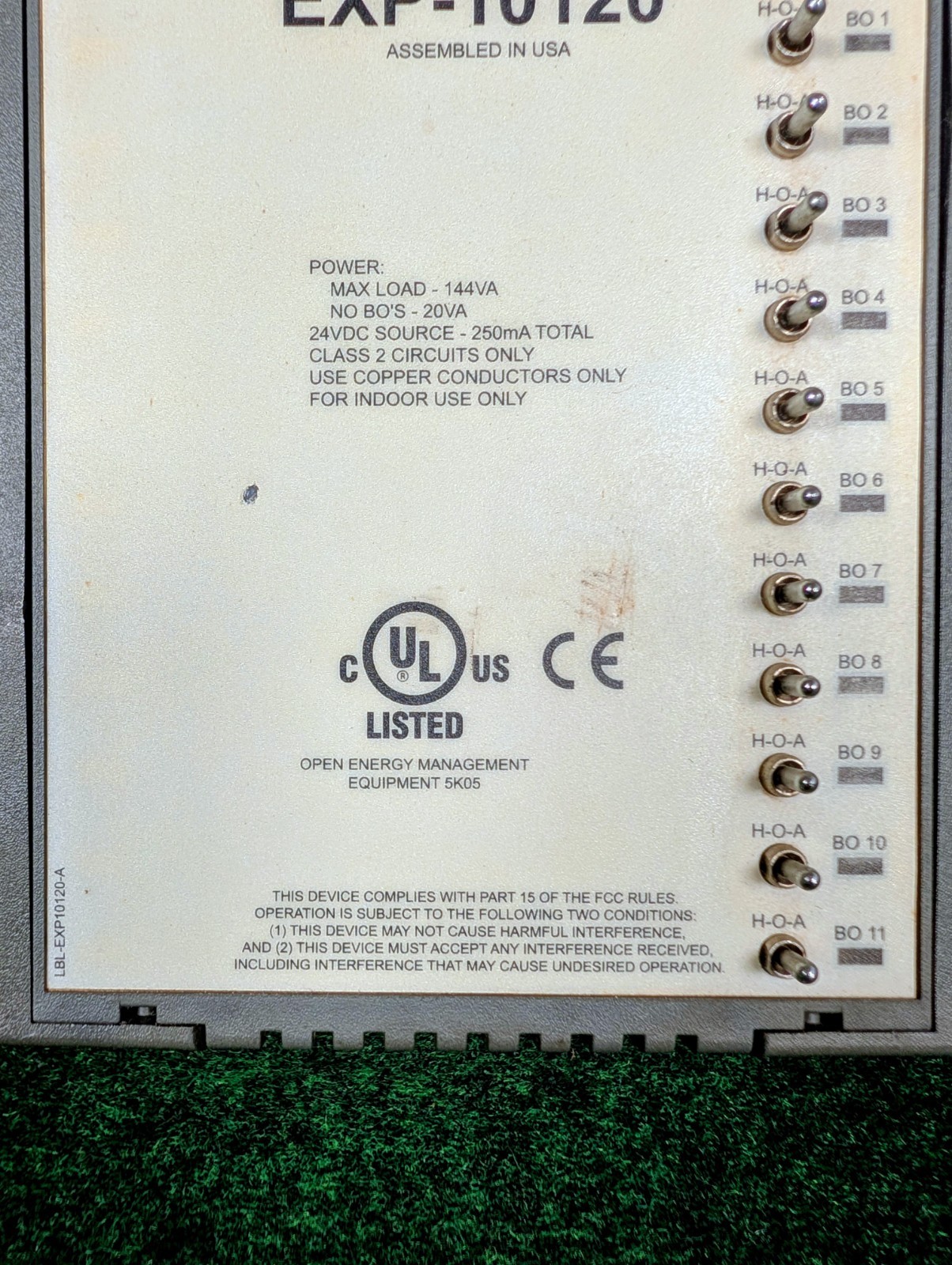 ALERTON EXP-10120 INDUSTRIAL CONTROL SYSTEM LBL-EXP10120-A