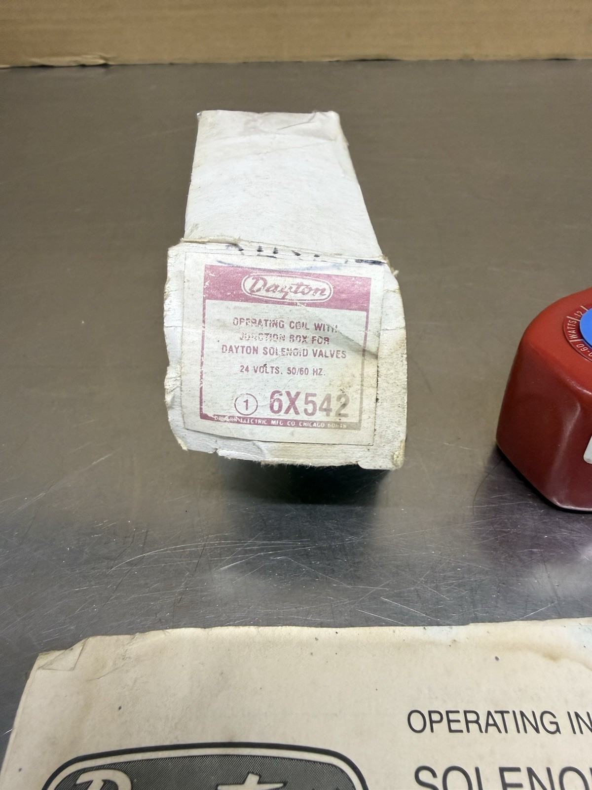 Dayton Electric 6X542 Solenoid Coil 24 Volt 50/60 HZ New Old Stock