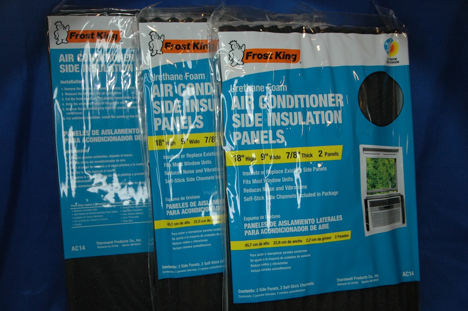 Frost King Air Conditioner Side Insulation Foam Panel 9 W x 18 H x 7/8” 3 Packs