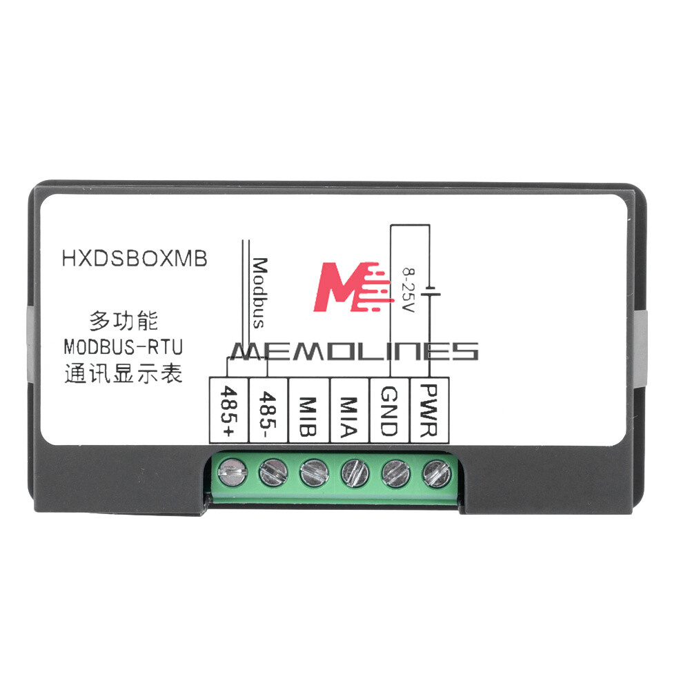 MODBUS-RTU Communication Display Meter RS485 Master-Slave-Monitored DC 8-25V