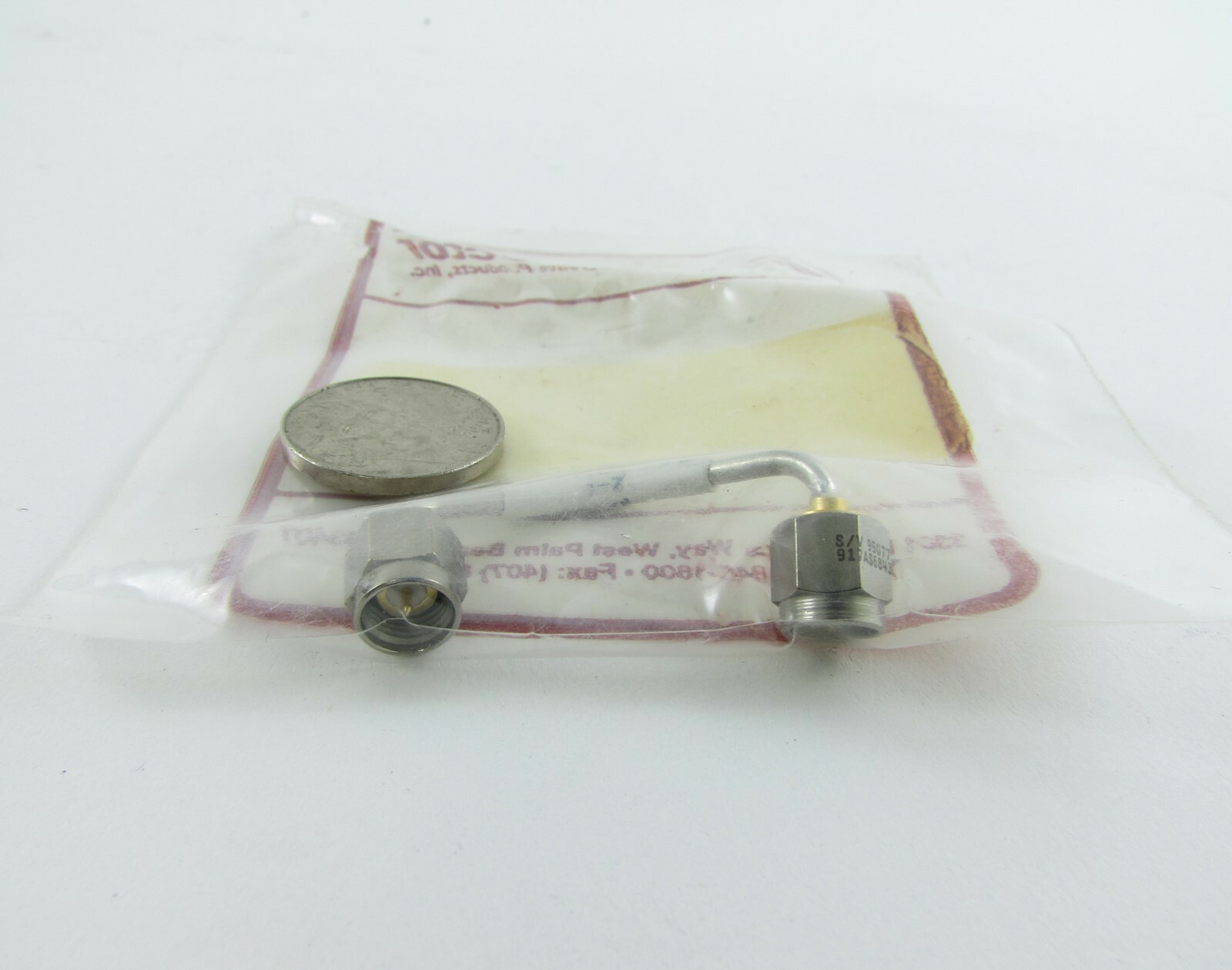 Lot of (5) SV Microwave 7013-0362 SMA-M to SMA-M Semi-Rigid SS Cable Assemblies