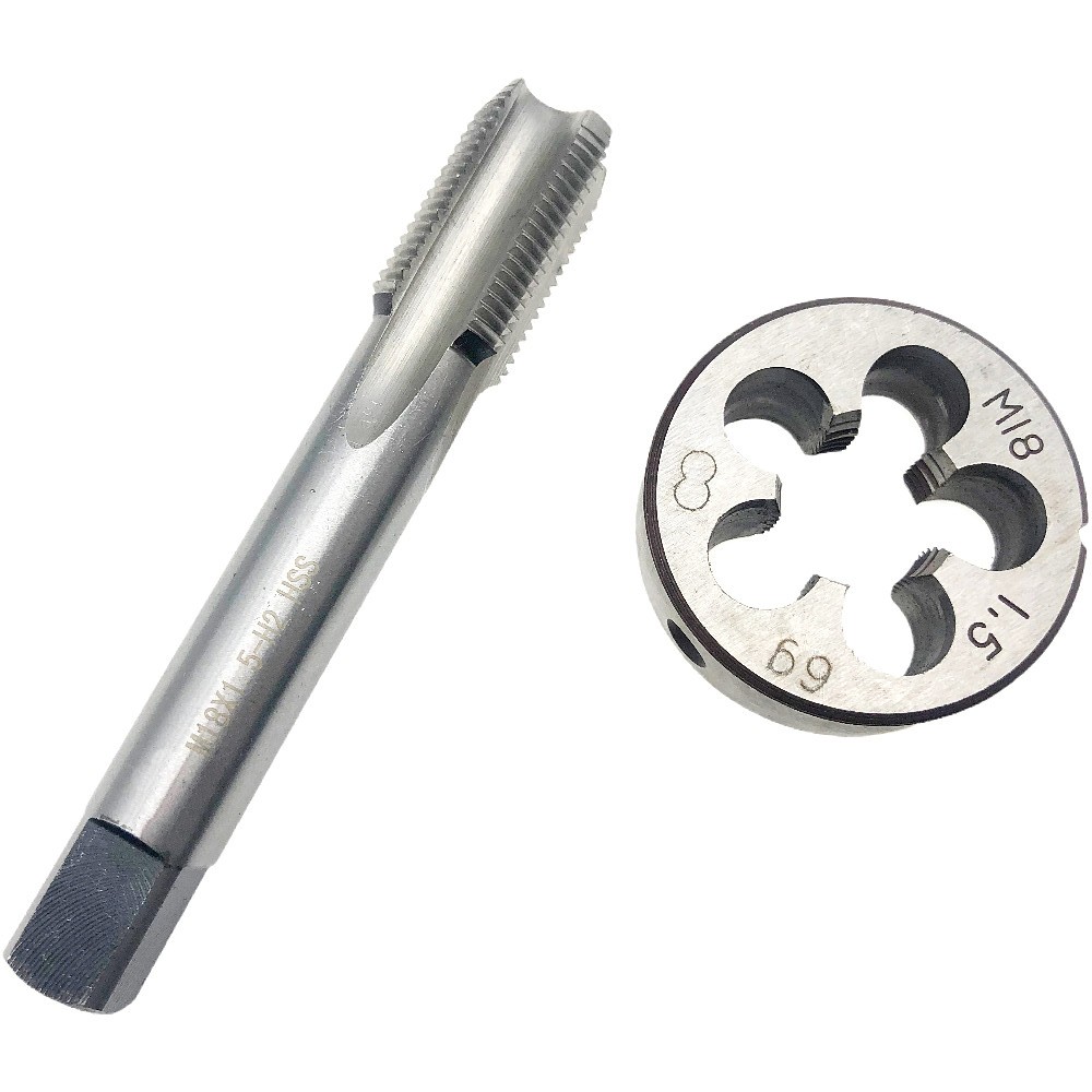 M18 x 1.5 Tap & Die Set RH Metric Thread Right Speed Steel