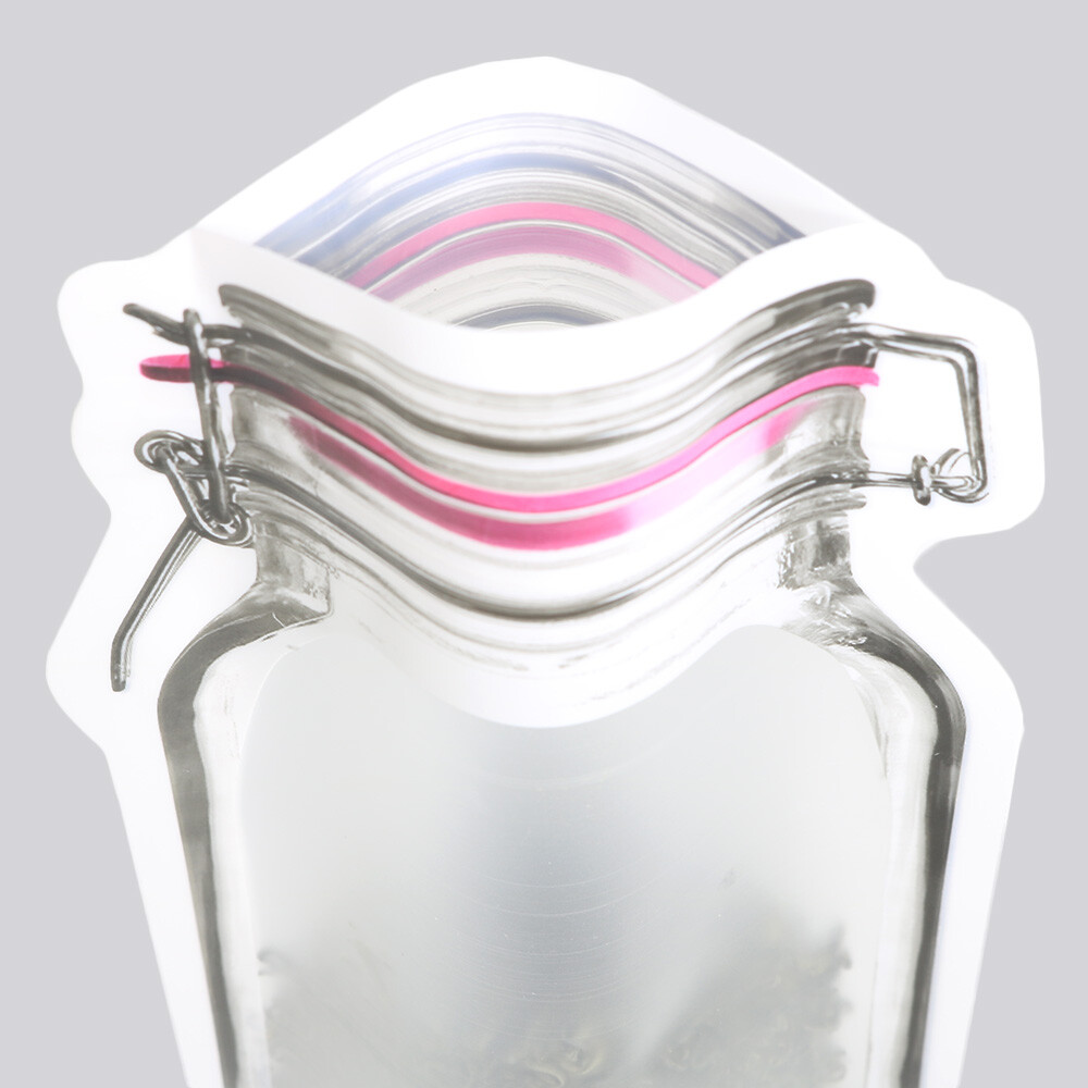100/500/1000 1oz Canister Jar Designed Stand-Up Food Storage Resealable Zip Bags