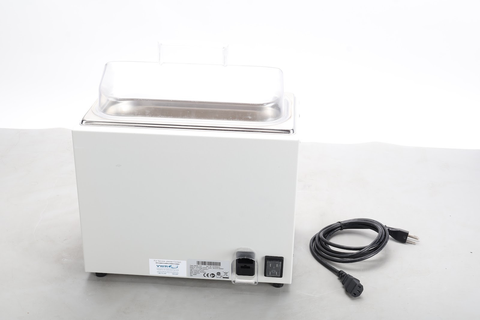 VWR 89032-214 Digital Heated Water Bath 5L With Power Cable, Bottom Pan, and Lid