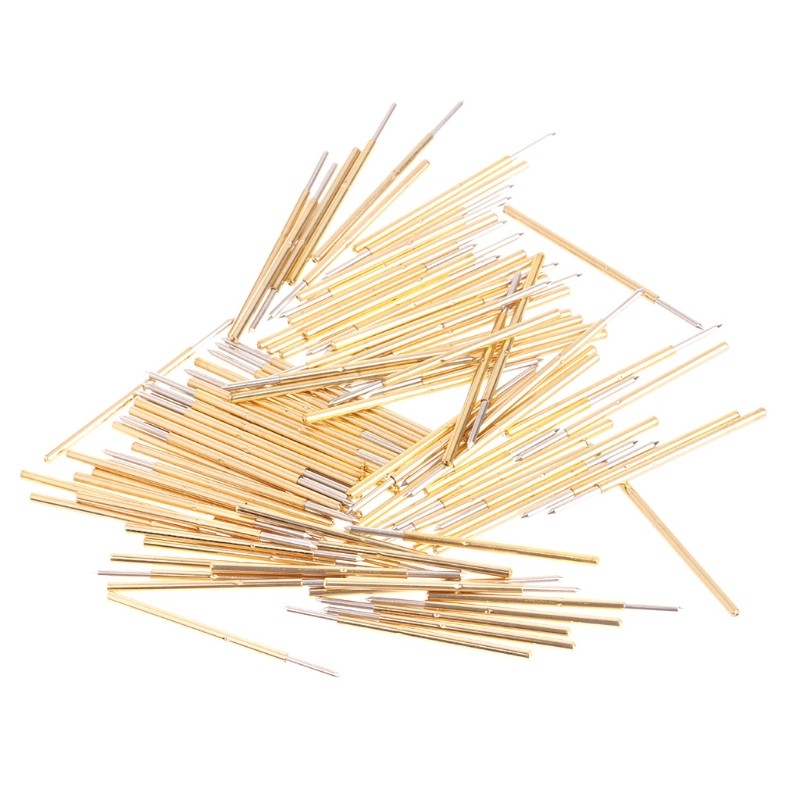 Upgraded Spring Test Probe Resistance 50mΩ Dia 1.36mm Length 33.35mm 100-piece