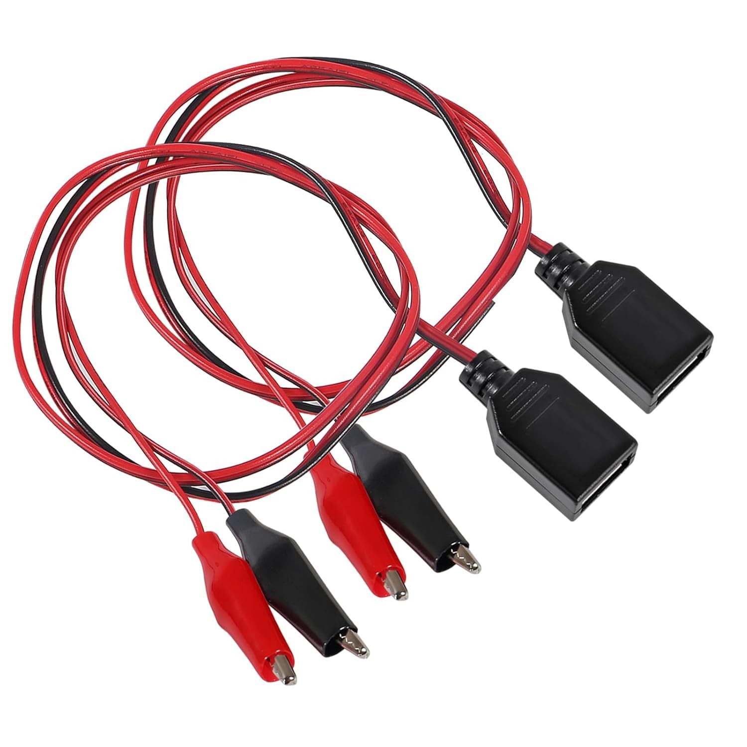 8 PCS Female USB to Alligator Clip Adapter Cable Probe for Circuit Testing