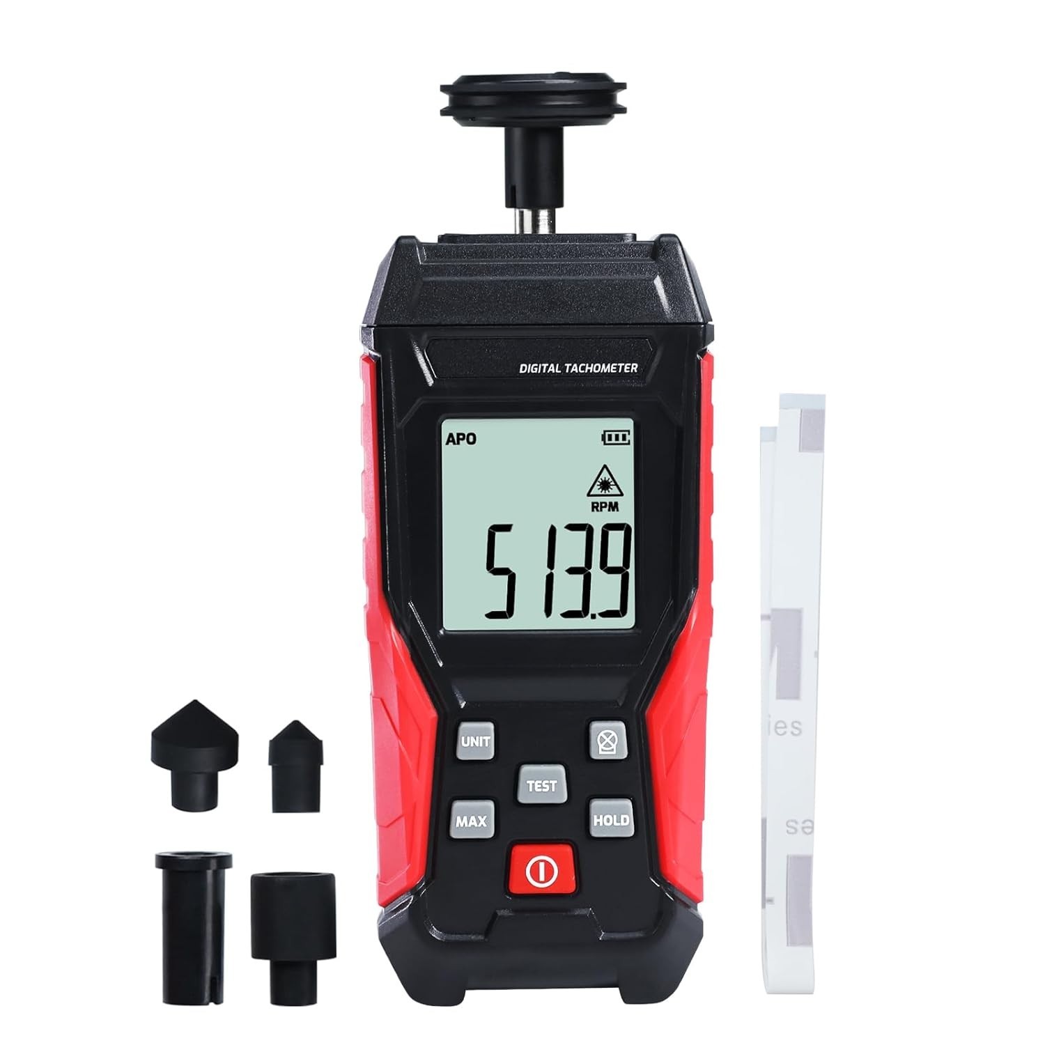 Versatile Digital Tachometer with Data Hold & Backlight – Ideal for Mechanics