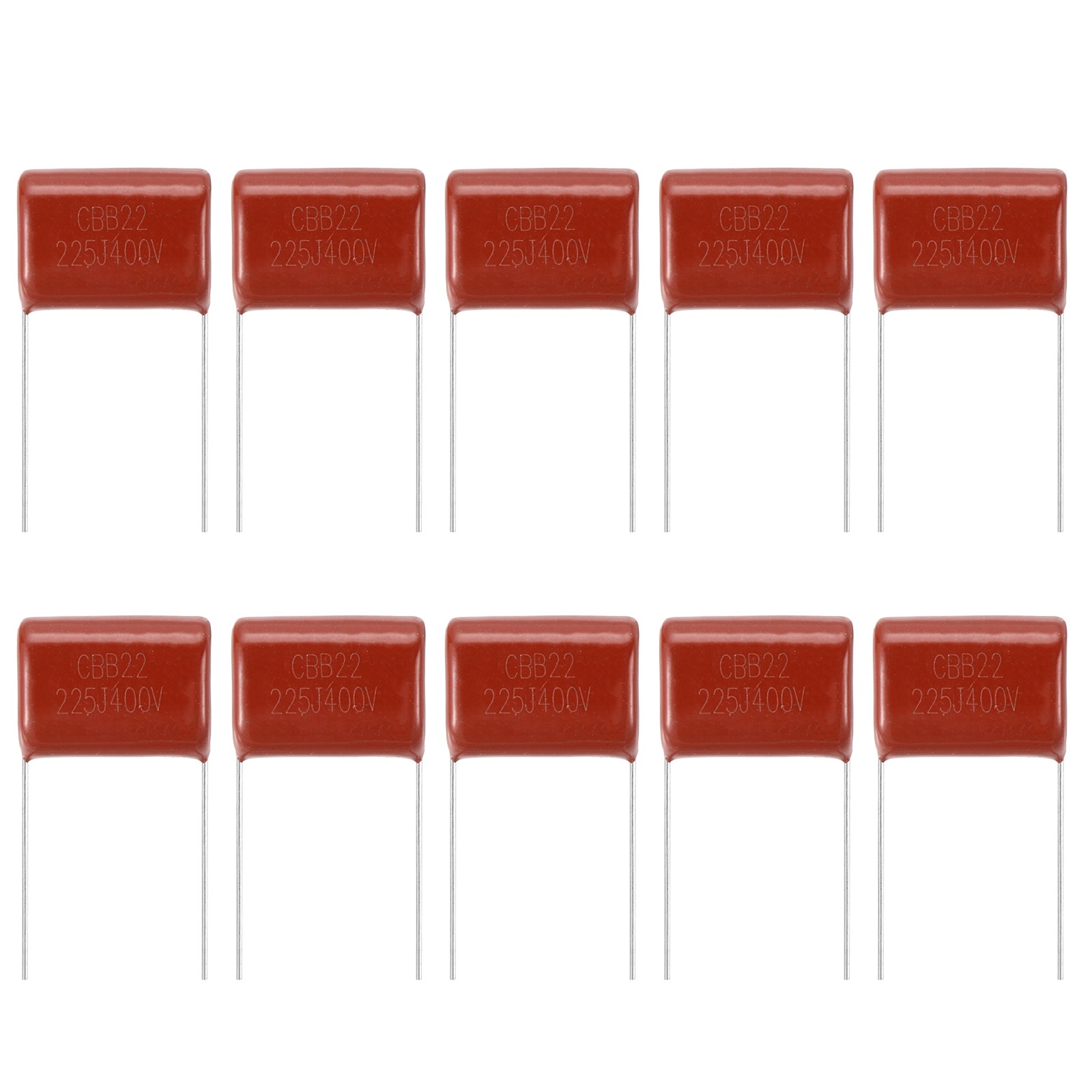 100pcs CBB22 Capacitor 400V 225J 2.2UF Metallized Polypropylene Film Capacitors