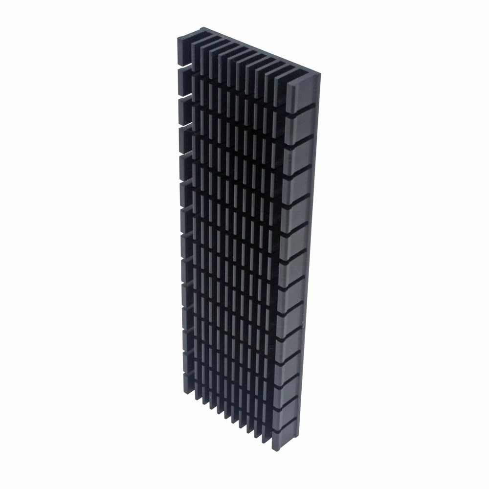 Black Aluminum Heatsink 150x60x18mm / 5.9×2.36×0.71 Inch Cooling Radiator LED