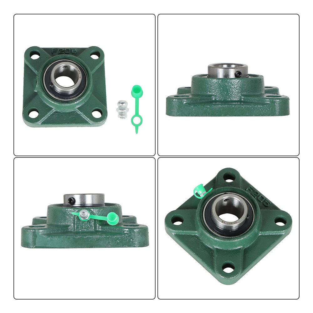 10 Pcs UCF205-16 Pillow Block Flange Bearing 1″ Bore 4 Bolt Solid Base